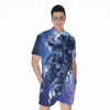 Astronaut On Space Mission Print Men's Rompers