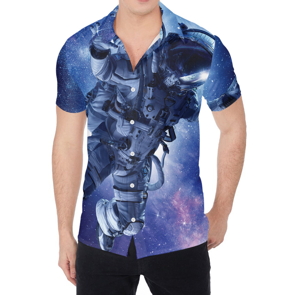 Astronaut On Space Mission Print Men's Shirt