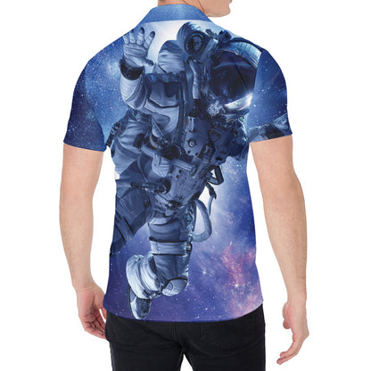 Astronaut On Space Mission Print Men's Shirt