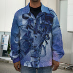 Astronaut On Space Mission Print Men's Shirt Jacket