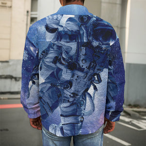 Astronaut On Space Mission Print Men's Shirt Jacket