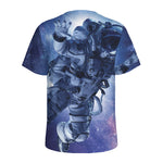 Astronaut On Space Mission Print Men's Sports T-Shirt
