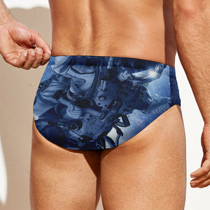 Astronaut On Space Mission Print Men's Swim Briefs