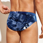 Astronaut On Space Mission Print Men's Swim Briefs