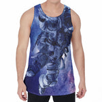 Astronaut On Space Mission Print Men's Velvet Tank Top