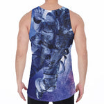 Astronaut On Space Mission Print Men's Velvet Tank Top