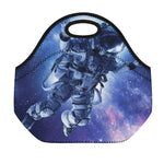 Astronaut On Space Mission Print Neoprene Lunch Bag
