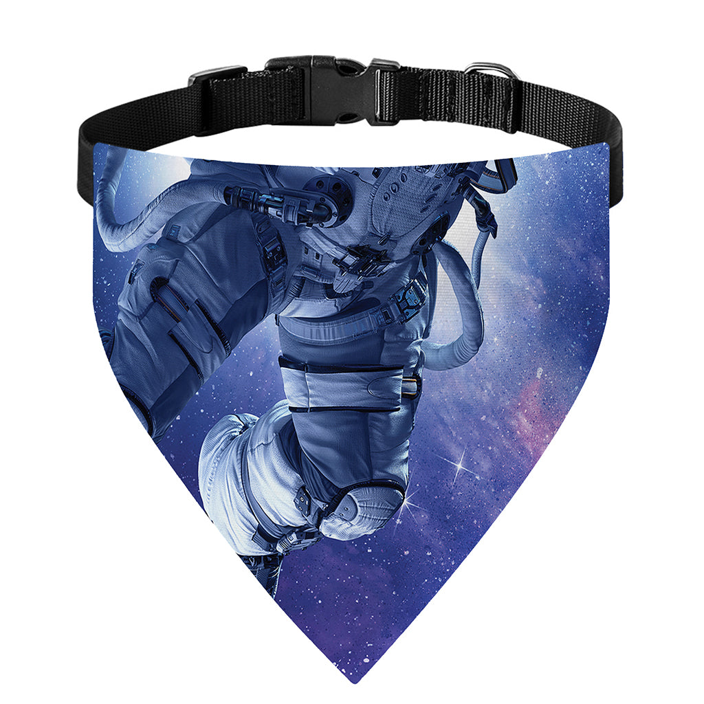 Astronaut On Space Mission Print Over The Collar Dog Bandana