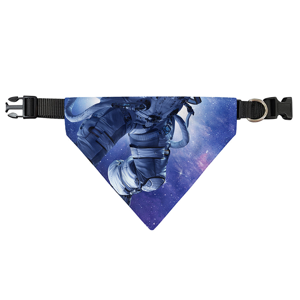 Astronaut On Space Mission Print Over The Collar Dog Bandana