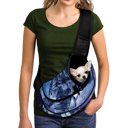 Astronaut On Space Mission Print Pet Sling Carrier