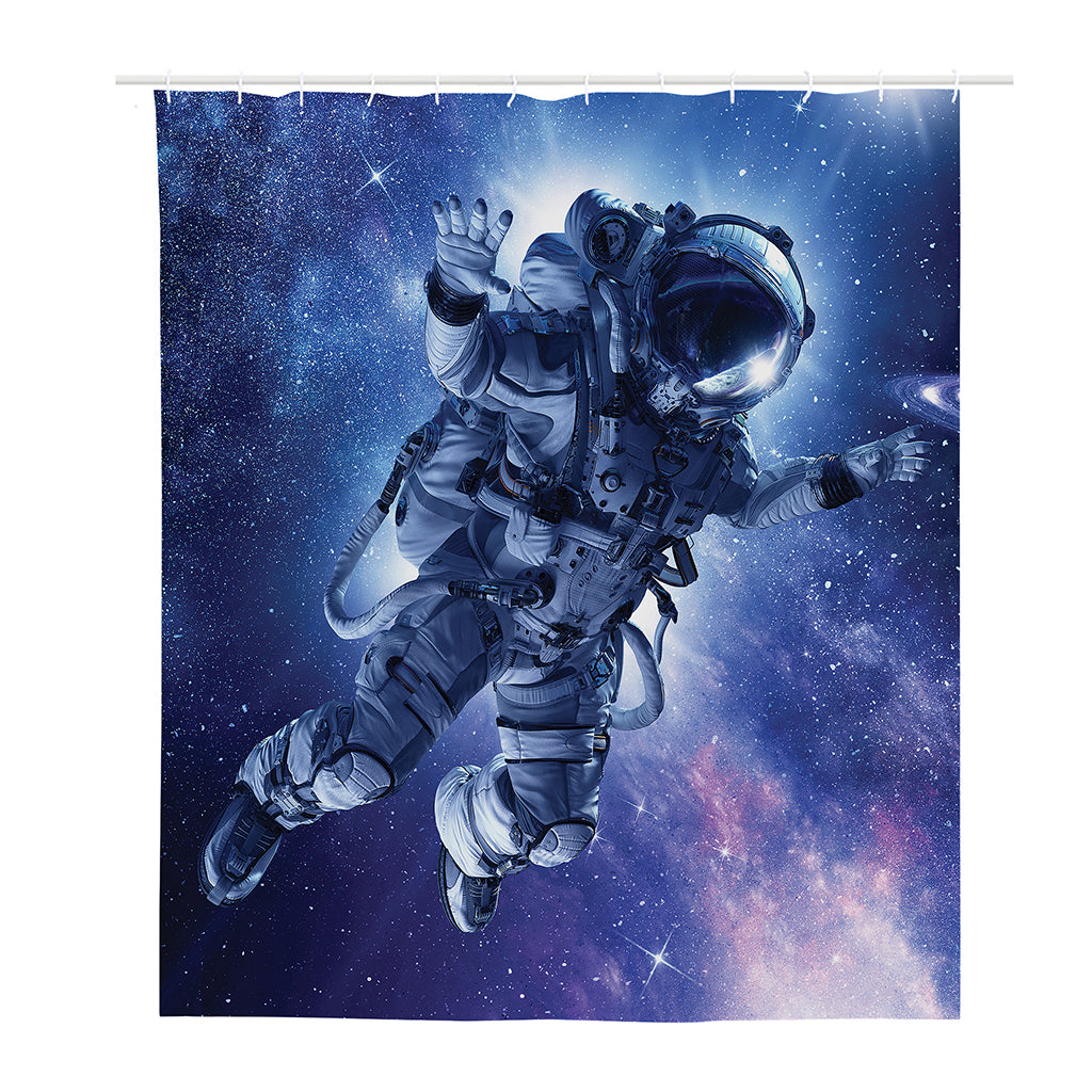 Astronaut On Space Mission Print Polyester Shower Curtain
