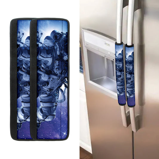 Astronaut On Space Mission Print Refrigerator Handle Covers