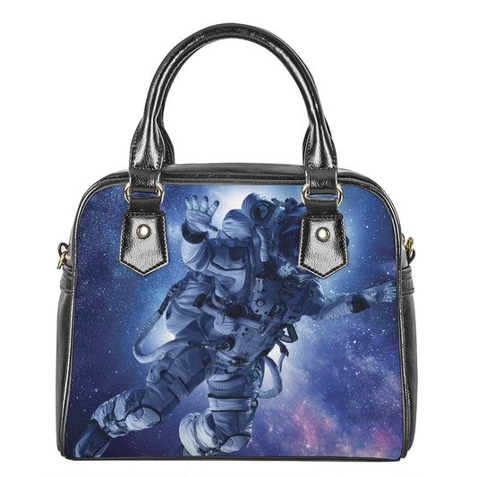 Astronaut On Space Mission Print Shoulder Handbag