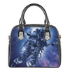 Astronaut On Space Mission Print Shoulder Handbag