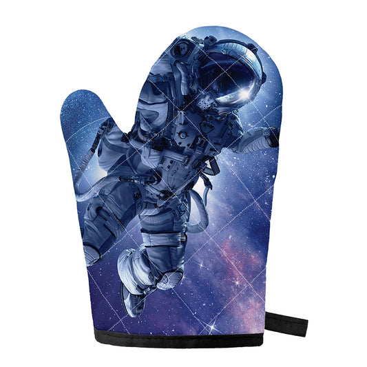 Astronaut On Space Mission Print Single Oven Mitt