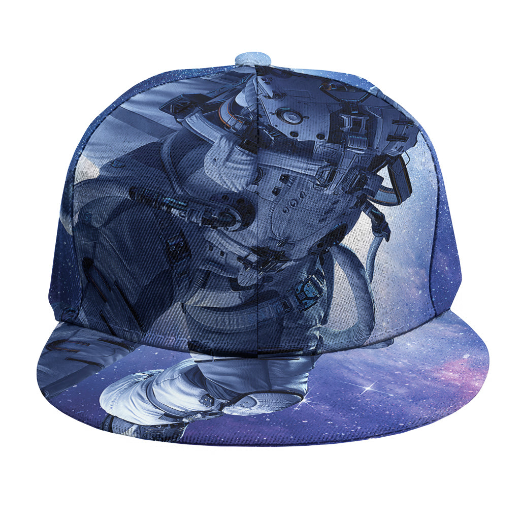 Astronaut On Space Mission Print Snapback Cap