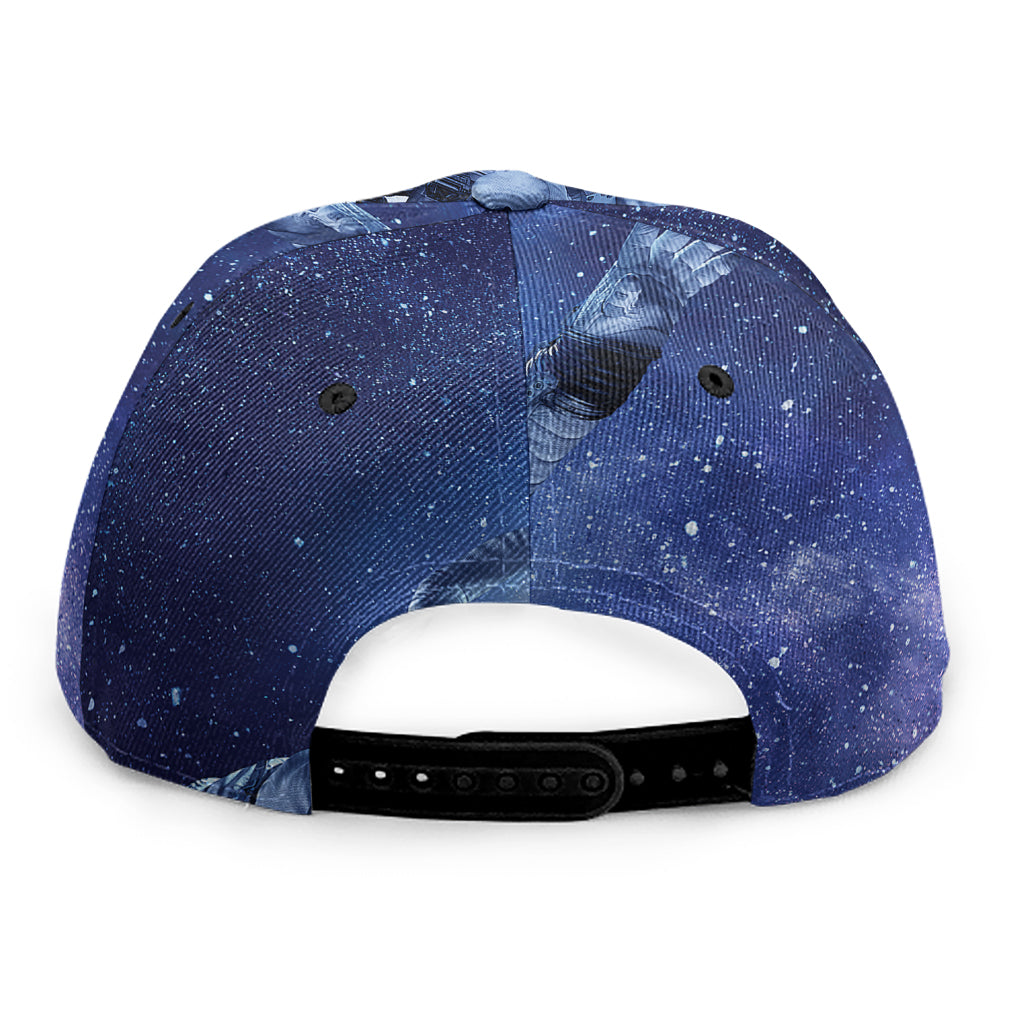 Astronaut On Space Mission Print Snapback Cap