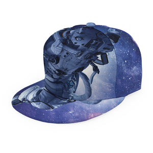 Astronaut On Space Mission Print Snapback Cap