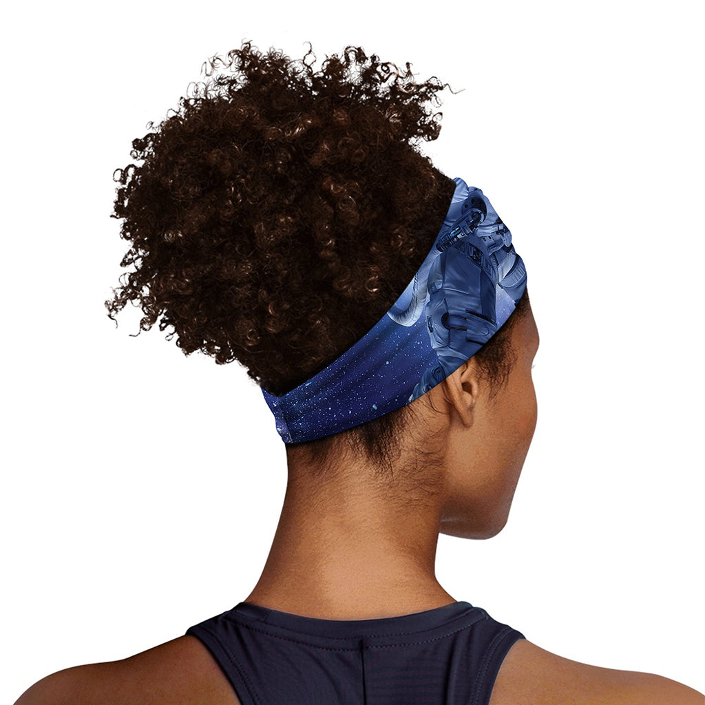 Astronaut On Space Mission Print Sports Headband