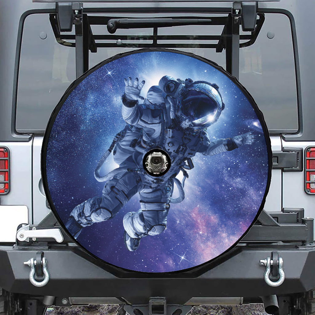 Astronaut On Space Mission Print Tire Cover With Camera Hole