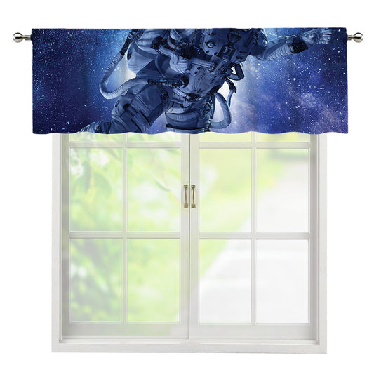Astronaut On Space Mission Print Window Valance