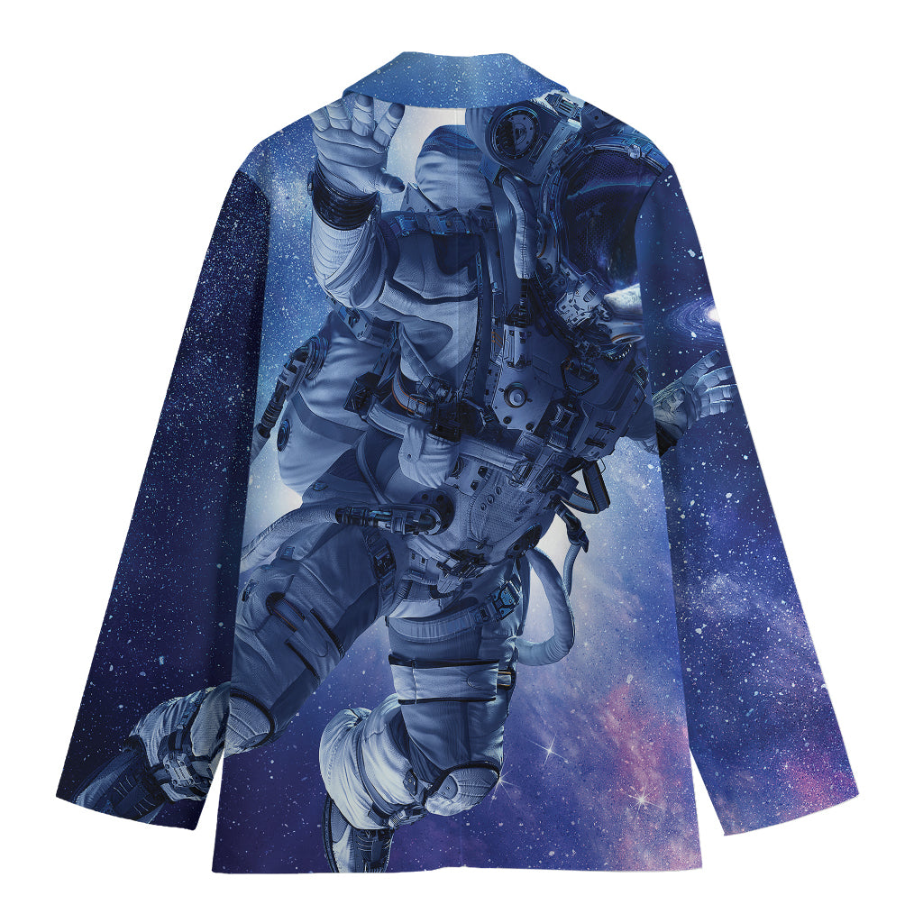 Astronaut On Space Mission Print Women's Blazer