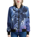 Astronaut On Space Mission Print Women's Bomber Jacket