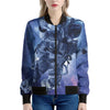 Astronaut On Space Mission Print Women's Bomber Jacket