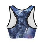 Astronaut On Space Mission Print Women's Sports Bra