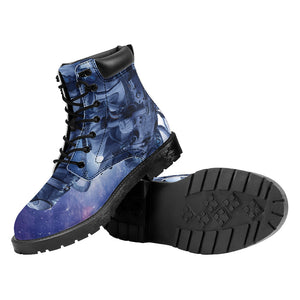 Astronaut On Space Mission Print Work Boots