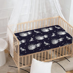 Astronaut Pug In Space Pattern Print Baby Crib Sheet