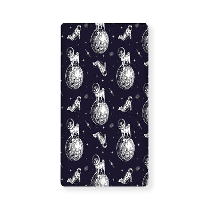 Astronaut Pug In Space Pattern Print Baby Crib Sheet