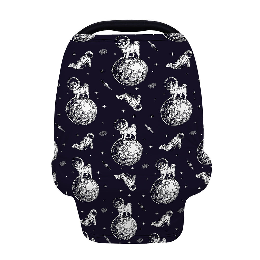 Astronaut Pug In Space Pattern Print Baby Seat Cover