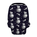 Astronaut Pug In Space Pattern Print Baby Seat Cover