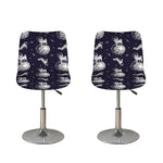 Astronaut Pug In Space Pattern Print Bar Stool Covers