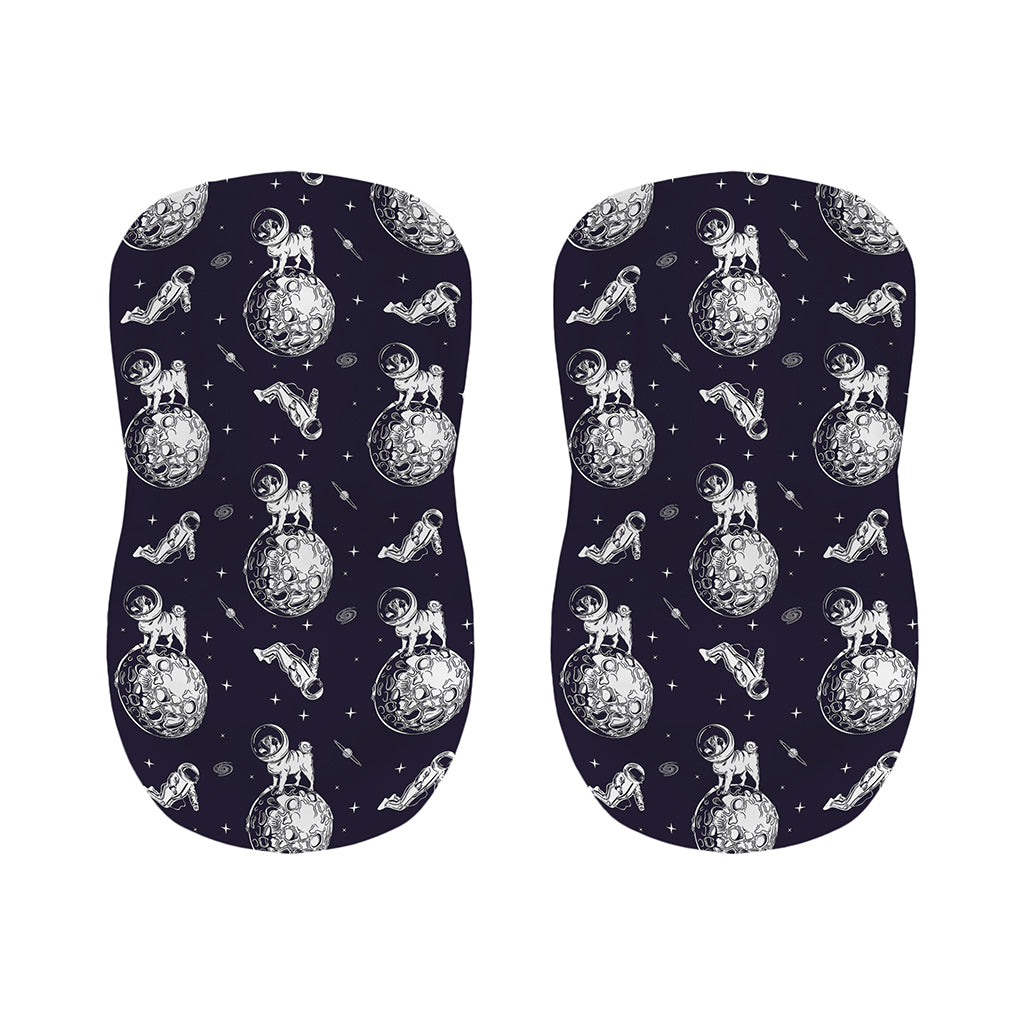 Astronaut Pug In Space Pattern Print Bar Stool Covers