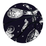 Astronaut Pug In Space Pattern Print Basketball