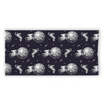 Astronaut Pug In Space Pattern Print Beach Towel