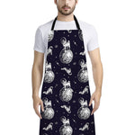 Astronaut Pug In Space Pattern Print Bib Apron With Pocket