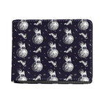 Astronaut Pug In Space Pattern Print Bifold Wallet