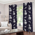 Astronaut Pug In Space Pattern Print Dimout Grommet Curtains