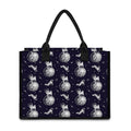 Astronaut Pug In Space Pattern Print Canvas Tote Bag