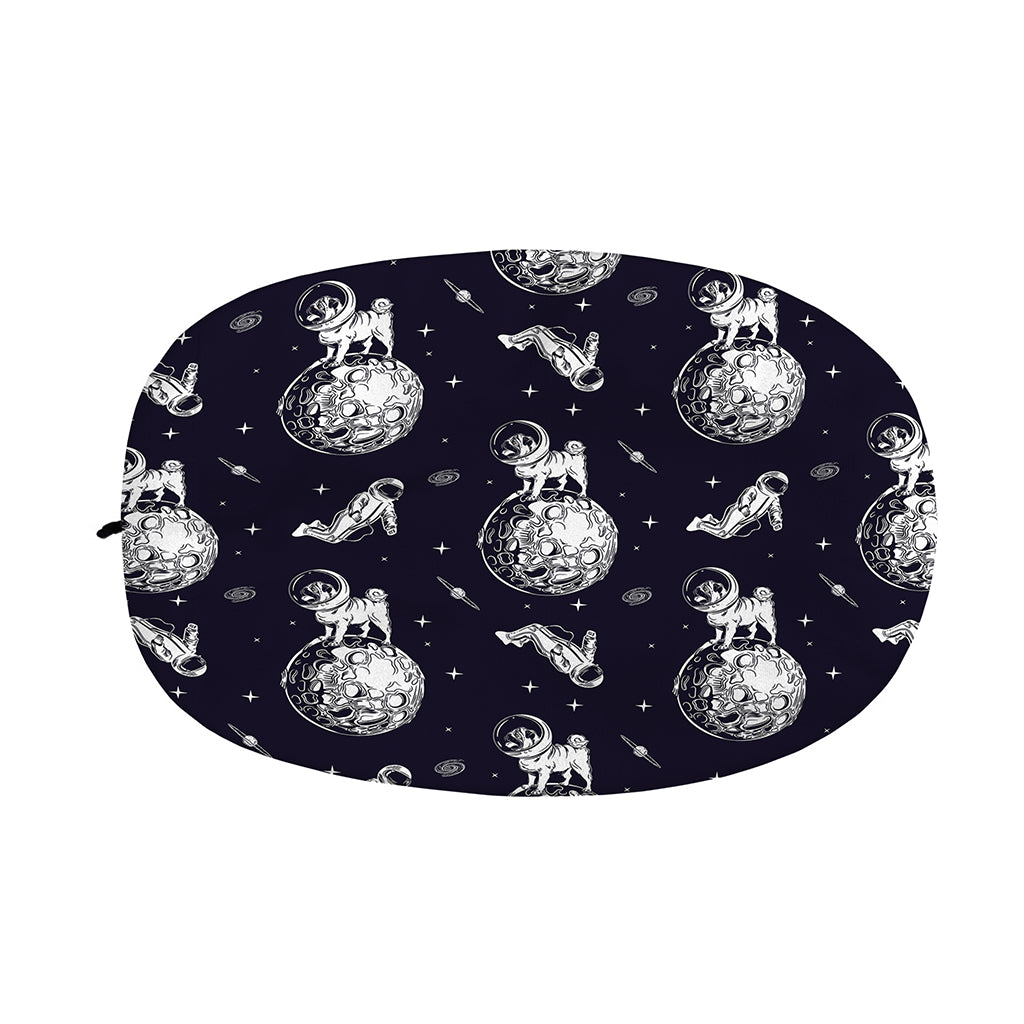 Astronaut Pug In Space Pattern Print Car Side Mirror Covers