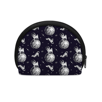 Astronaut Pug In Space Pattern Print Coin Purse