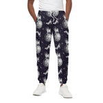 Astronaut Pug In Space Pattern Print Cotton Pants