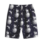 Astronaut Pug In Space Pattern Print Cotton Shorts