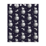 Astronaut Pug In Space Pattern Print Curtain