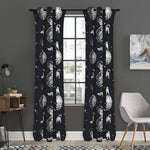 Astronaut Pug In Space Pattern Print Curtain