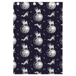 Astronaut Pug In Space Pattern Print Curtain
