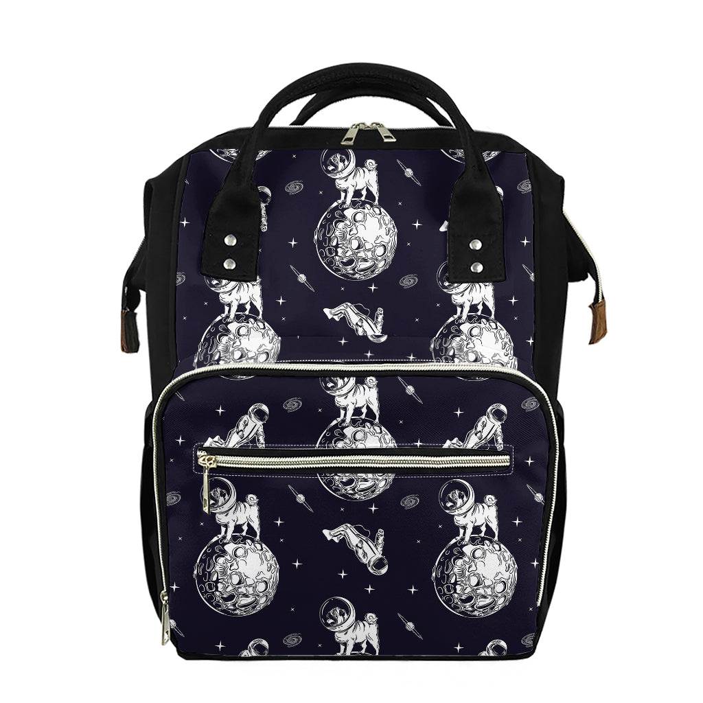 Astronaut Pug In Space Pattern Print Diaper Bag